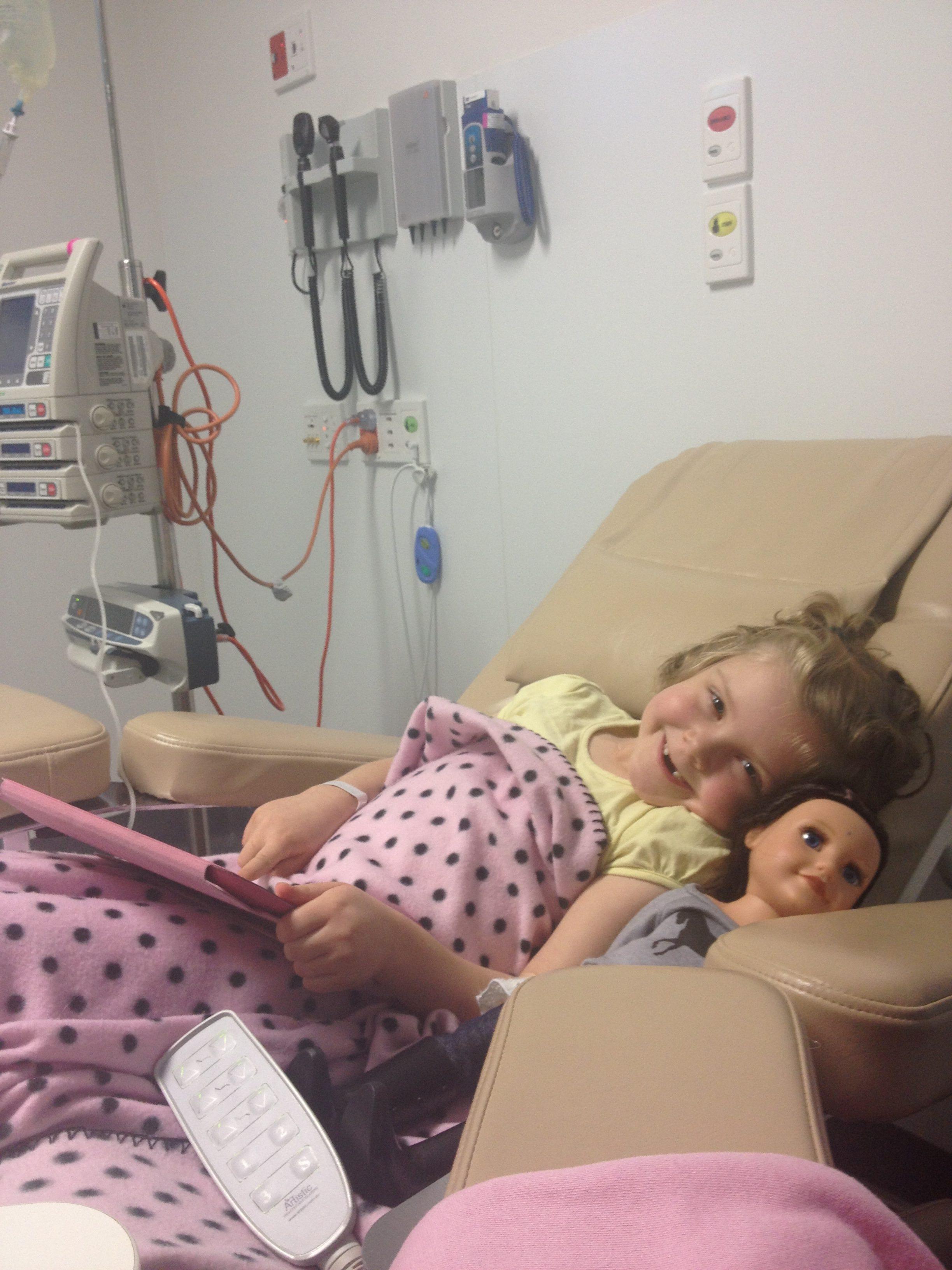 Becky in hospital