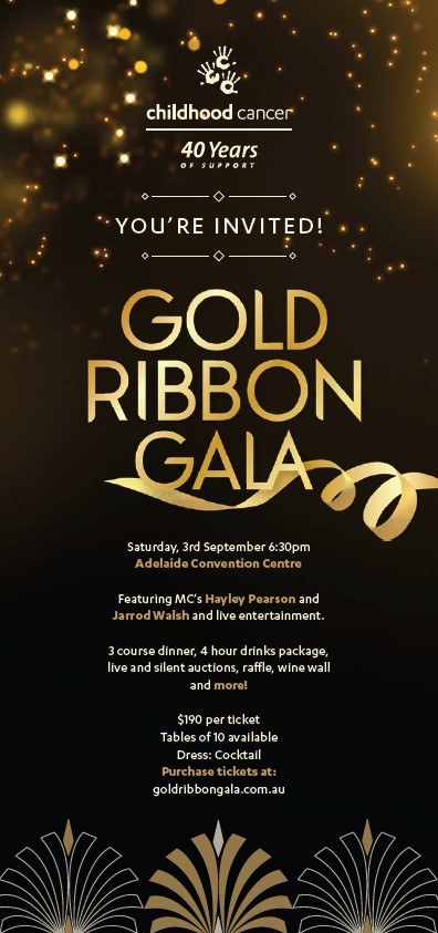 Gold Ribbon Gala 2022 invitation